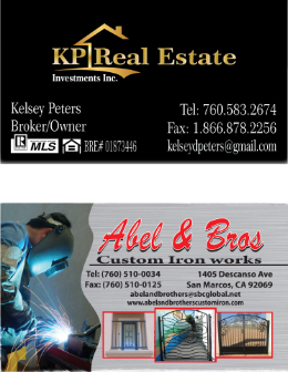 business card example