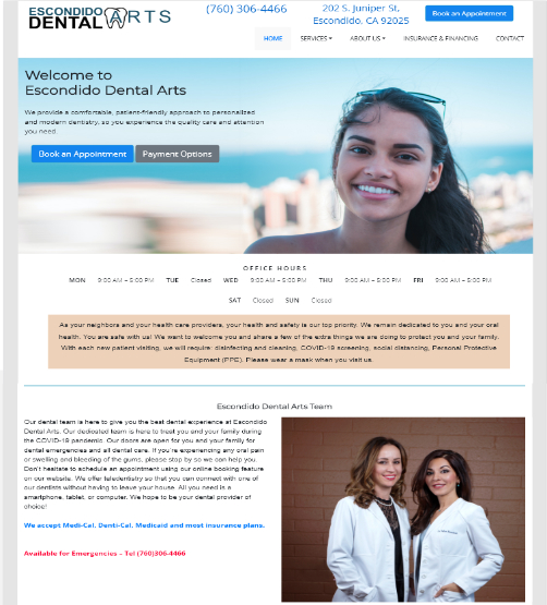 escondido dental website